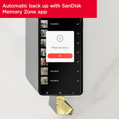 SANDISK Ultra Dual Drive Luxe Type-C 1TB, OTG, Upto 400MB/s, Pendrive, Gold, 5Y Warranty (SDDDC4-1T00-I35GD)